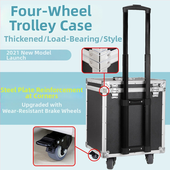 Műanyag szerszámosláda görgőkkel, többfunkciós tároló elektromos és bútorjavításokhoz, ipari színvonal.