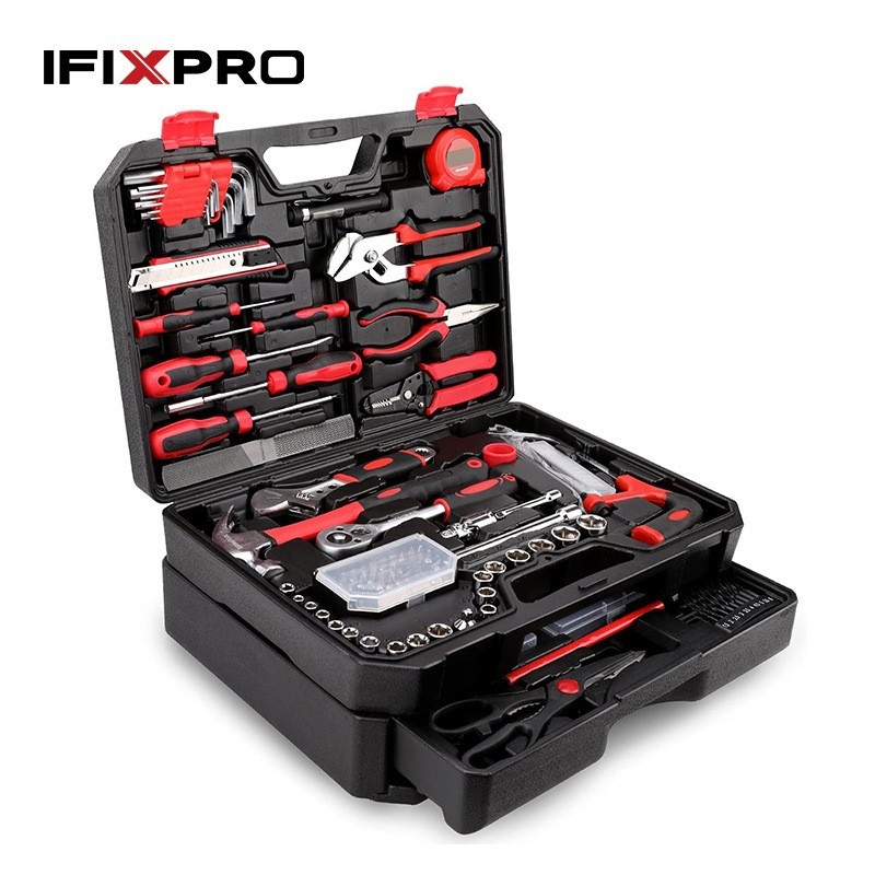 Електрическа бормашина и набор от инструменти за авто ремонт - 325 части, алуминий, IFIXPRO, индивидуално изработен комплект, за домашна употреба