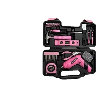 12-частов метално-пластмасов комплект кутия за инструменти, съвместим с електрически бормашини, за домашна употреба