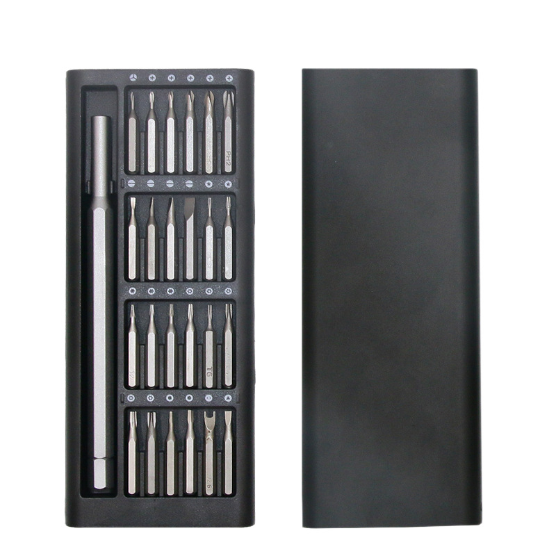 Set odvijača, 24-u-1 precizni CRV mala odvijači s magnetskim bitovima, univerzalni alat za demontažu za mobitele i računala, konstrukcija od S2 alatne čelične legure, težina 0.198 kg