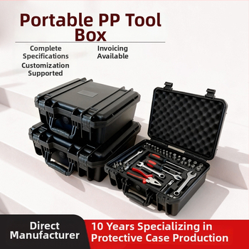 Cutie portabilă pentru unelte din plastic întărit, impermeabilă, cutie de depozitare multifuncțională pentru unelte