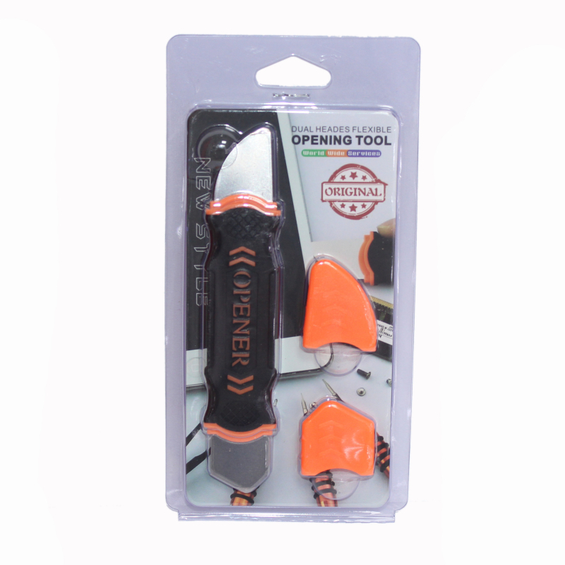 Antistatiskas divgalvas atvēršanas instruments no sakausējuma tērauda, piemērots mobilo tālruņu un datoru remontam; tīrais svars 0.1.