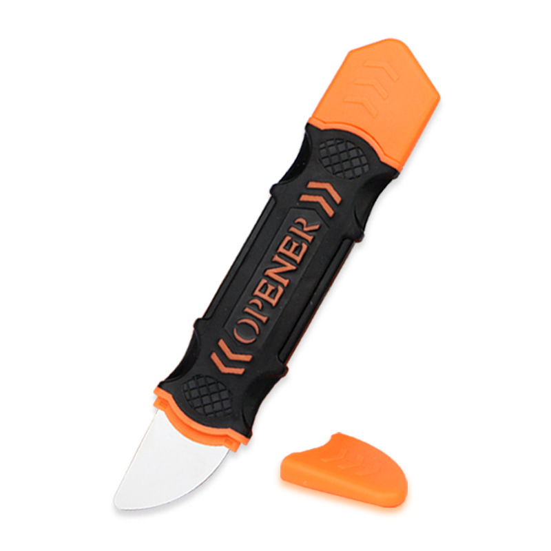 Antistatiskas divgalvas atvēršanas instruments no sakausējuma tērauda, piemērots mobilo tālruņu un datoru remontam; tīrais svars 0.1.