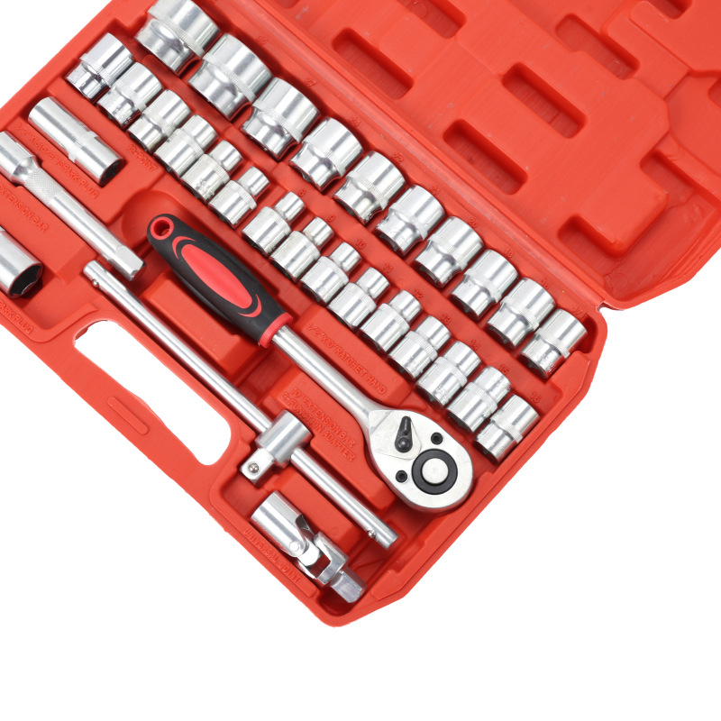 32 части комплект инструменти за авто ремонт в кутия, мултифункционален комплект гнезда и ключове, хром-ванадиева стомана