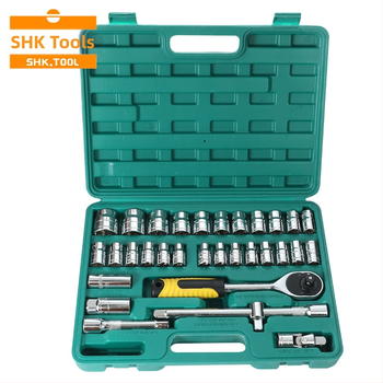 32 gab./komplekts Socket Wrench ar ratche rokturi auto remontam – metriskā standarta, 4 kg