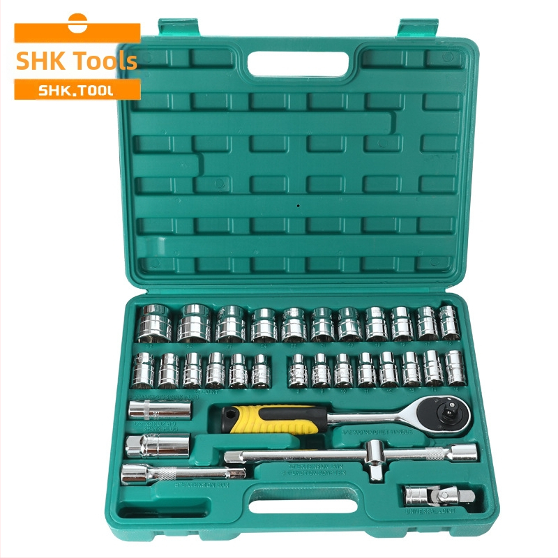 32 gab./komplekts Socket Wrench ar ratche rokturi auto remontam – metriskā standarta, 4 kg