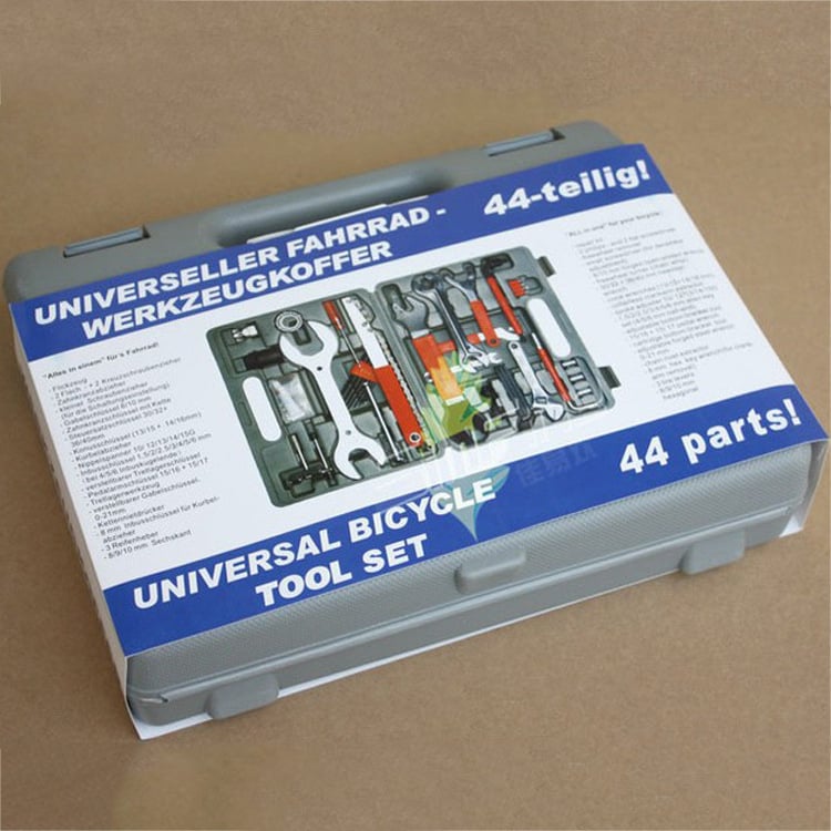 Σετ εργαλείων επισκευής ποδηλάτου με μεγάλη θήκη εργαλείων, πλήρες σετ και πλήρη λειτουργικότητα (υλικό: Άλλο; κατηγορία προϊόντος: Συνδυασμένο πακέτο; εισαγωγή: Όχι)
