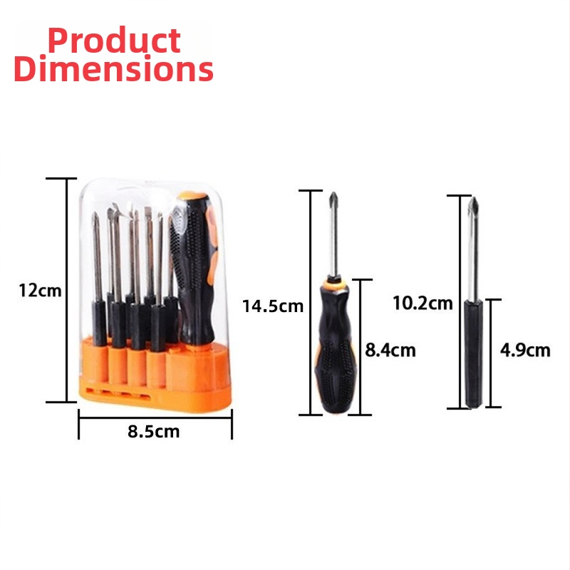 Daudzfunkcionāls skrūvgriežu komplekts datoru demontāžai – oglekļa tērauds, krustveida gals