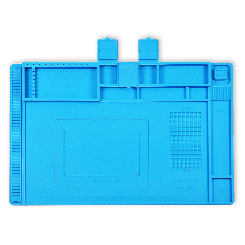 Teriga Magnētiska silikona gela siltuma izolācijas paliktnis ar vāciņu un komponentu uzglabāšanas nodalījumu telekomunikāciju uzturēšanai