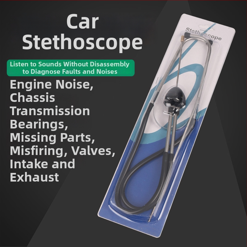 Automobilinis stetoskopas varikliui cilindra triukšmo nustatymui ir nenormalių triukšmų diagnostikai; Medžiaga: nerūdijantis plienas/plastikas; Svoris: 140 g; Modelis: Auto stetoskopas; Naudojimo sritis: Automobilis