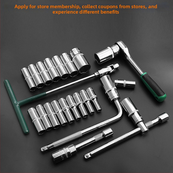 TUOSEN 28 gab. ratcheta uzgriežņu komplekts ar uzgaļiem, oglekļa tērauds, mājsaimniecības lietošanai un iekārtu remontam