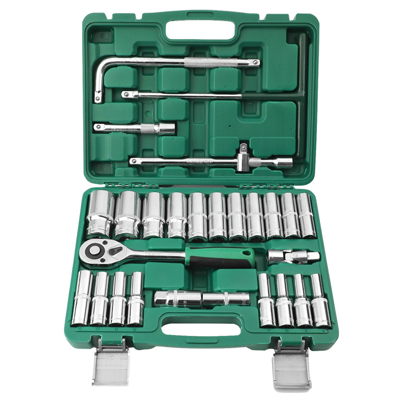 TUOSEN 28 gab. ratcheta uzgriežņu komplekts ar uzgaļiem, oglekļa tērauds, mājsaimniecības lietošanai un iekārtu remontam