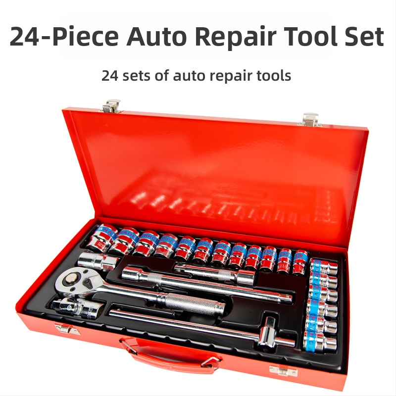 Auto remonta instrumentu komplekts ar socket wrench un ratchet – daudzfunkcionāls komplekts ZHCY; Materiāls: Cits; Pieteikuma jomas: Plašs; Lietojumu scenāriji: Mašīnu remonts.