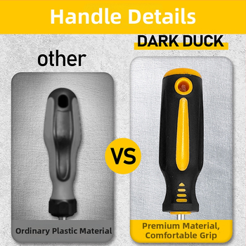 DARK DUCK 53 dalių veržliarakčių bitų rinkinys, magnetinis, chrom-vanadžio plienas Cr_V, rankinis nešiojamas rinkinys medienos darbams ir remontui daugiafunkciniame įrankių dėžėje