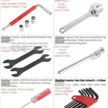 Velosipēdu pilnīgs instrumentu komplekts kalnu velosipēda remontam – Materiāls: PP; Piemērojums: Mašīnu remonts; Zīmols: Other