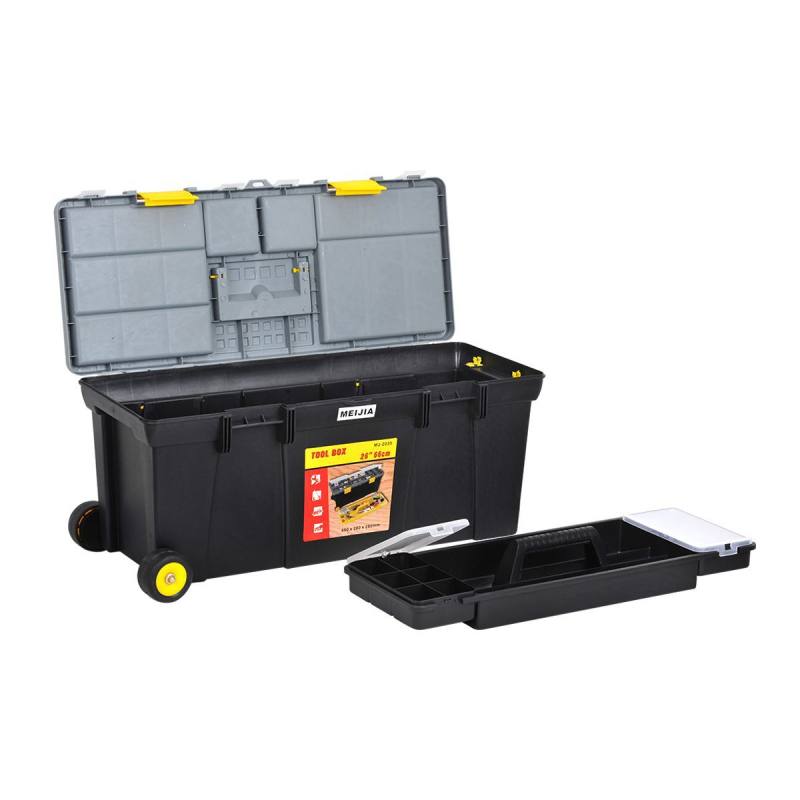 Elektrikāru instrumentu kaste ar ratiem – daudzfunkcionāla uzglabāšana, polipropilēna konstrukcija, preces kods 54541541541