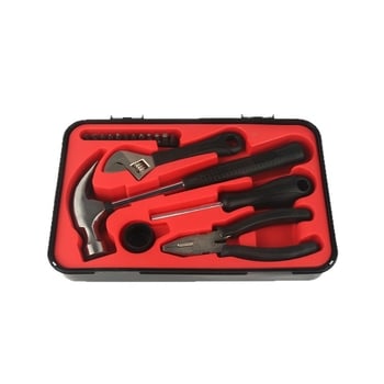 Golden Snail 17-частен комплект ръчни инструменти със преносима кутия за домакинството, стомана хром-ванадий