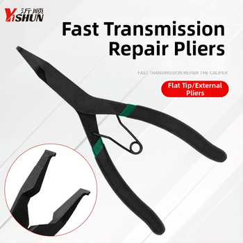 Circlip žnyplės tiesiam velniui su plokščiu nosimi — Yishun prekės ženklas; galvos skersmuo: 1; galvos kampas: 0; galvos keitimas neleidžiamas.