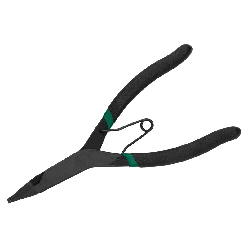 Circlip žnyplės tiesiam velniui su plokščiu nosimi — Yishun prekės ženklas; galvos skersmuo: 1; galvos kampas: 0; galvos keitimas neleidžiamas.