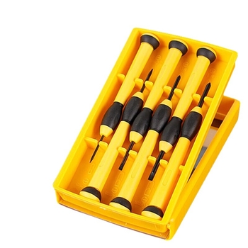 Deli mažas atsuktuvų rinkinys laikrodžiams, telefonams, kompiuteriams ir nešiojamiesiems kompiuteriams — plokščiosios ir kryžminės galvutės, Cr-V chromo vanadžio plienas, nemagnetinis, neizoliuotas