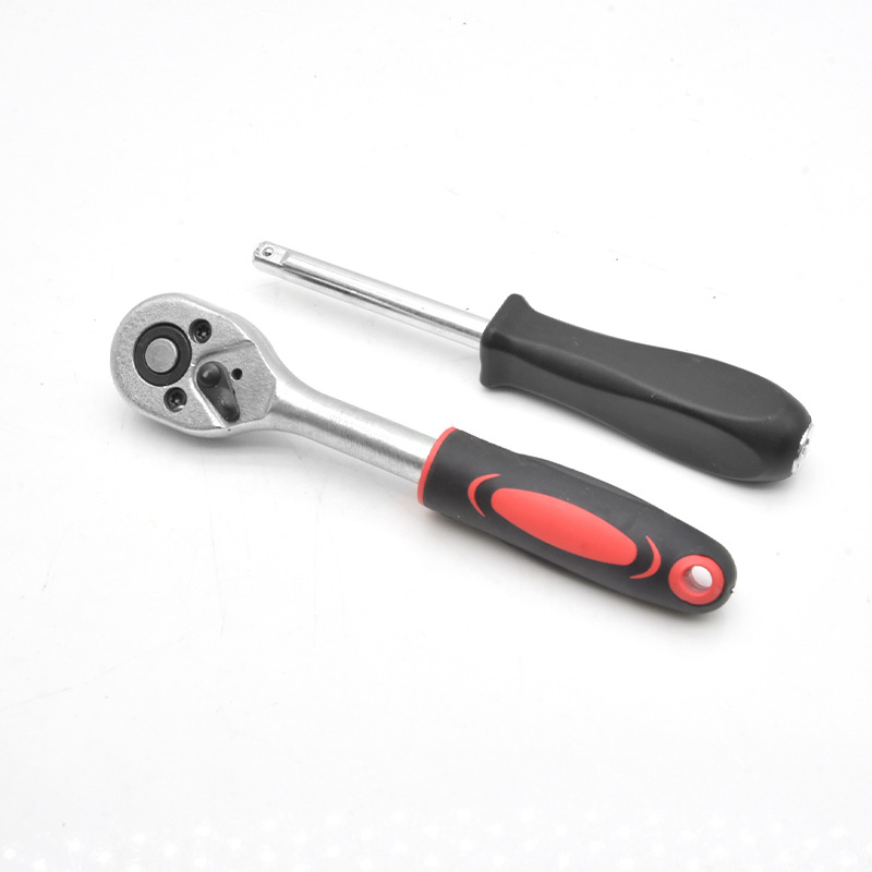 53 gabalu instrumentu komplekts ar ratcheta atslēgu un uzgaļiem, oglekļa tērauds