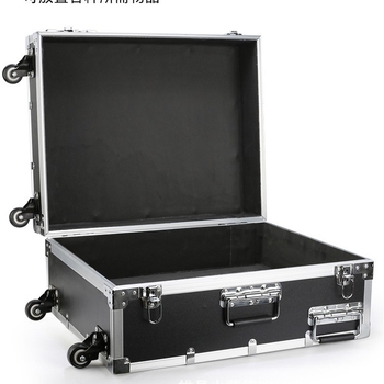 Aliuminio lydinio įrankių dėžė su traukiama rankena – flight case, nešiojama įrankių dėžė medicinos įrangai, logotipo spausdinimas