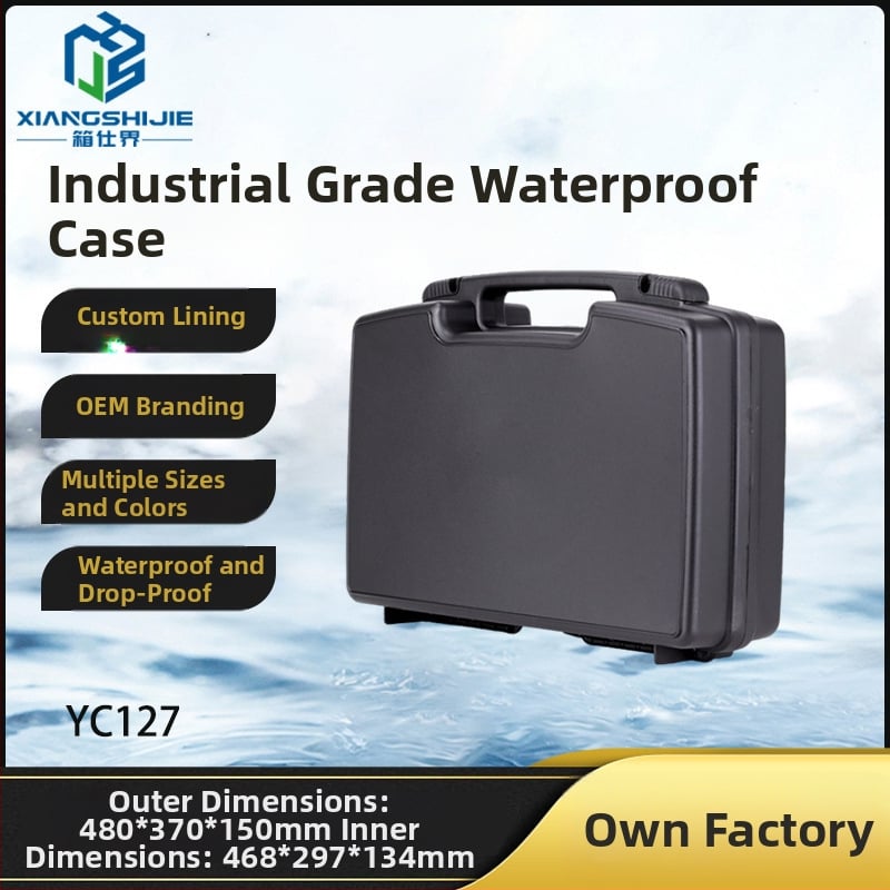 Plastikinė nešiojama įrankių dėžė – atspari smūgiams saugojimo dėžė įrankiams, elektriniams prietaisams ir foto įrangai (Krovos talpa: 50)