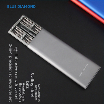 Blue Diamond 25-in-1 precizinių atsuktuvų rinkinys laikrodžių ir telefonų remontui — S2 lydinio įrankinis plienas, magnetinis, 0,21 kg, telekomunikacijų priežiūra