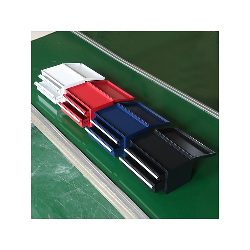 XR-151 Metalo įrankių dėžė — Dviejų stalčių kosmetikos ir laikymo dėžė, vienos sluoksnio sustiprinta metalinė konstrukcija, nešiojama namų saugykla