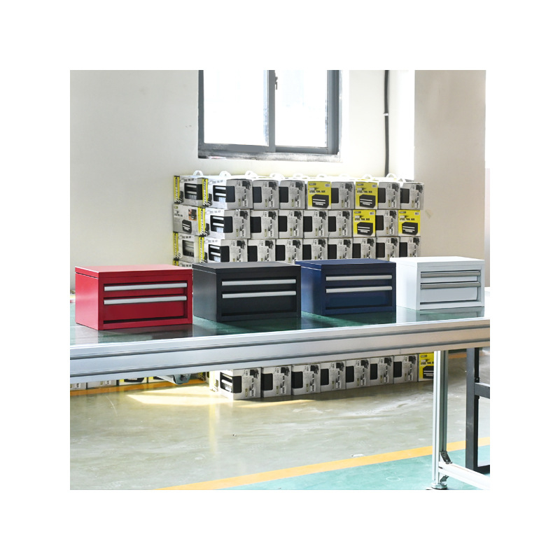 XR-151 Metalo įrankių dėžė — Dviejų stalčių kosmetikos ir laikymo dėžė, vienos sluoksnio sustiprinta metalinė konstrukcija, nešiojama namų saugykla