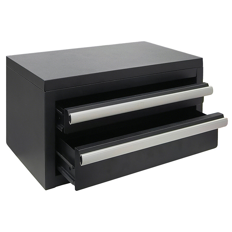 XR-151 Metalo įrankių dėžė — Dviejų stalčių kosmetikos ir laikymo dėžė, vienos sluoksnio sustiprinta metalinė konstrukcija, nešiojama namų saugykla