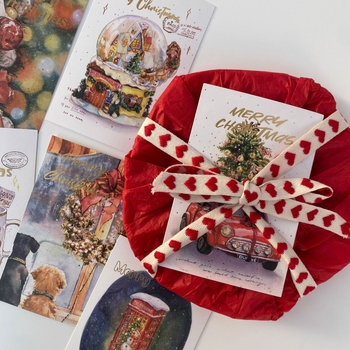 Mašna od vrpce sa srcem za DIY pakiranje poklona i dekoraciju