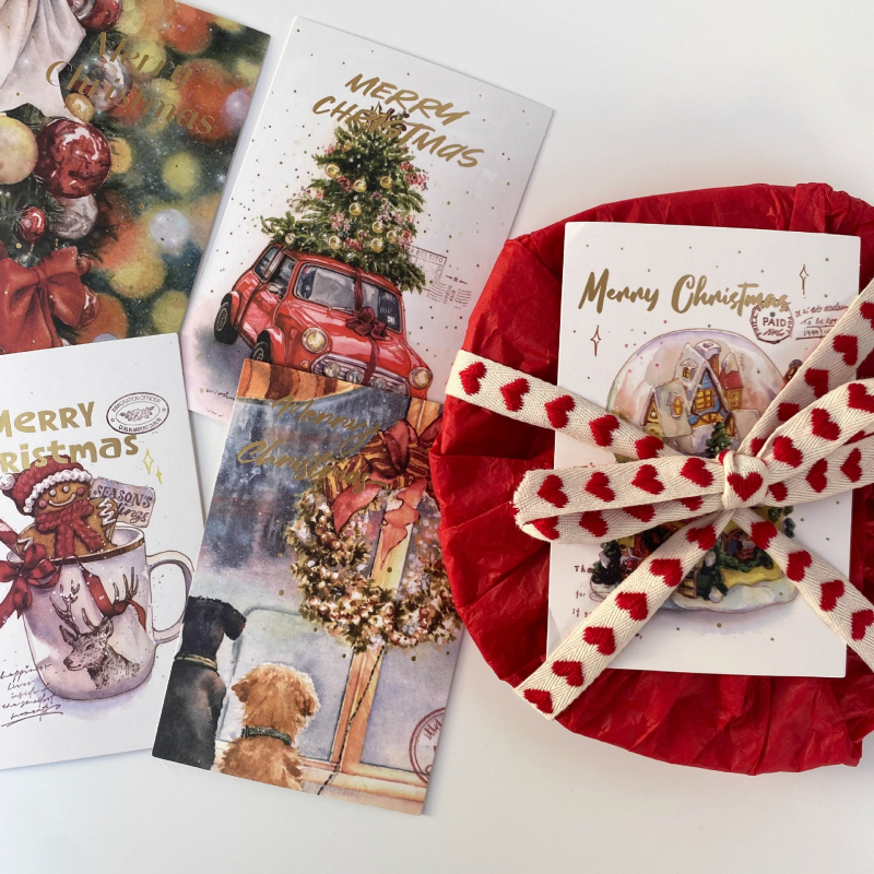 Mašna od vrpce sa srcem za DIY pakiranje poklona i dekoraciju