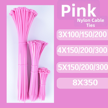 Nailonist isekinnituvad kaablisidemed, paksus 1.1–2.5 mm, 100 tk pakis, tööstuslikuks kasutamiseks