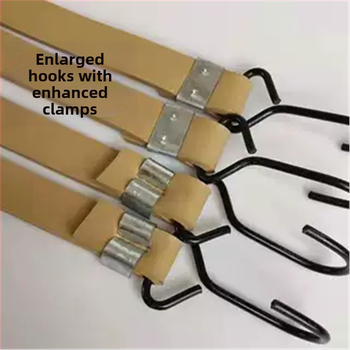 Elastinė juosta motociklui ir elektriniam dviračiui — storas gumos laidinys, apkrova 100 kg, didelis elastingumas, tinka galinio krepšelio laikikliui