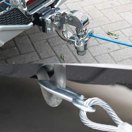 Стоманено въже за ремаркета и автомобили – здраво теглещо въже, капацитет 5 тона, модел 009, двойна употреба