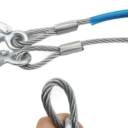 Стоманено въже за ремаркета и автомобили – здраво теглещо въже, капацитет 5 тона, модел 009, двойна употреба