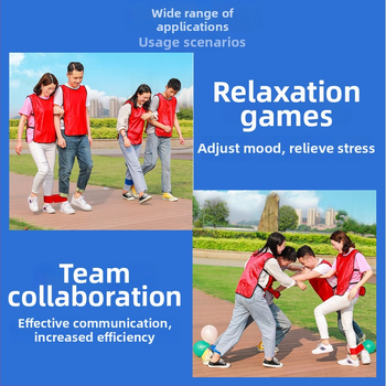 Rugalmas szalag kétfős háromlábú játékhoz Velcro-zárással; Anyag: nylon; Keverék: nylon-poliészter; Alkalmazások: szalagok, játékok, kötözők; Márka: Qiangxin