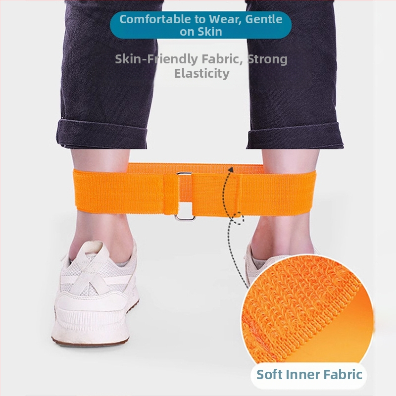 Rugalmas szalag kétfős háromlábú játékhoz Velcro-zárással; Anyag: nylon; Keverék: nylon-poliészter; Alkalmazások: szalagok, játékok, kötözők; Márka: Qiangxin