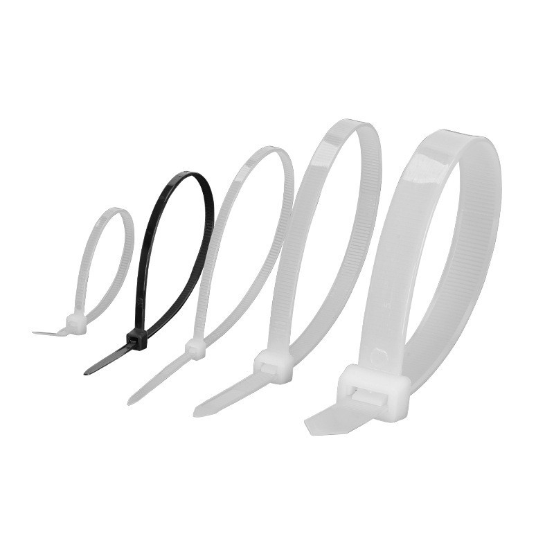 Savistiprintos nailoninės zip-juostelės vielų tvirtinimui, nailonas 6, storis 1,2 mm, gaisro atsparumo klasė 94V-2