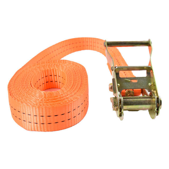 Didi Kravas piesaistes josta ar spriegošanas mehānismu, poliestera lente autoceļu transportam