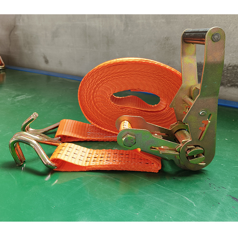 Didi Kravas piesaistes josta ar spriegošanas mehānismu, poliestera lente autoceļu transportam