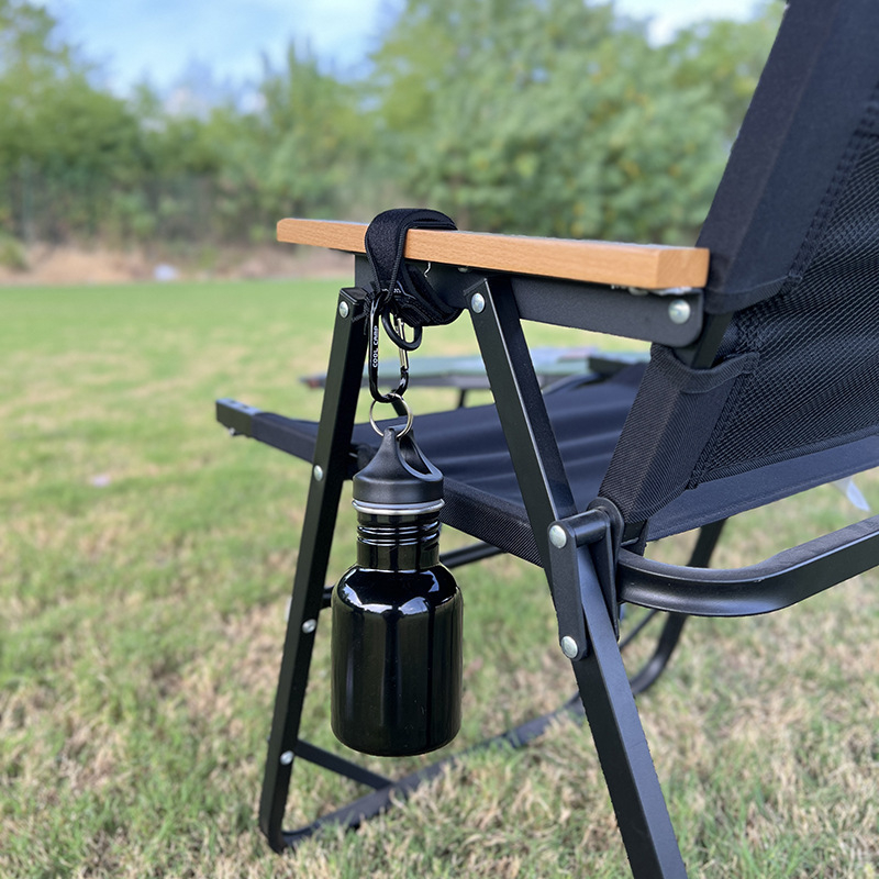 COOLCAMP Kültéri kemping horog a sátoroszlophoz - alumínium ötvözetű karabiner, csúszásmentes pánt, gyorskapocs húzózsinórral