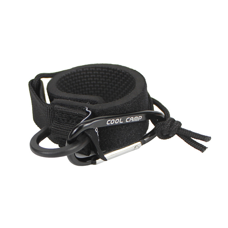 COOLCAMP Kültéri kemping horog a sátoroszlophoz - alumínium ötvözetű karabiner, csúszásmentes pánt, gyorskapocs húzózsinórral