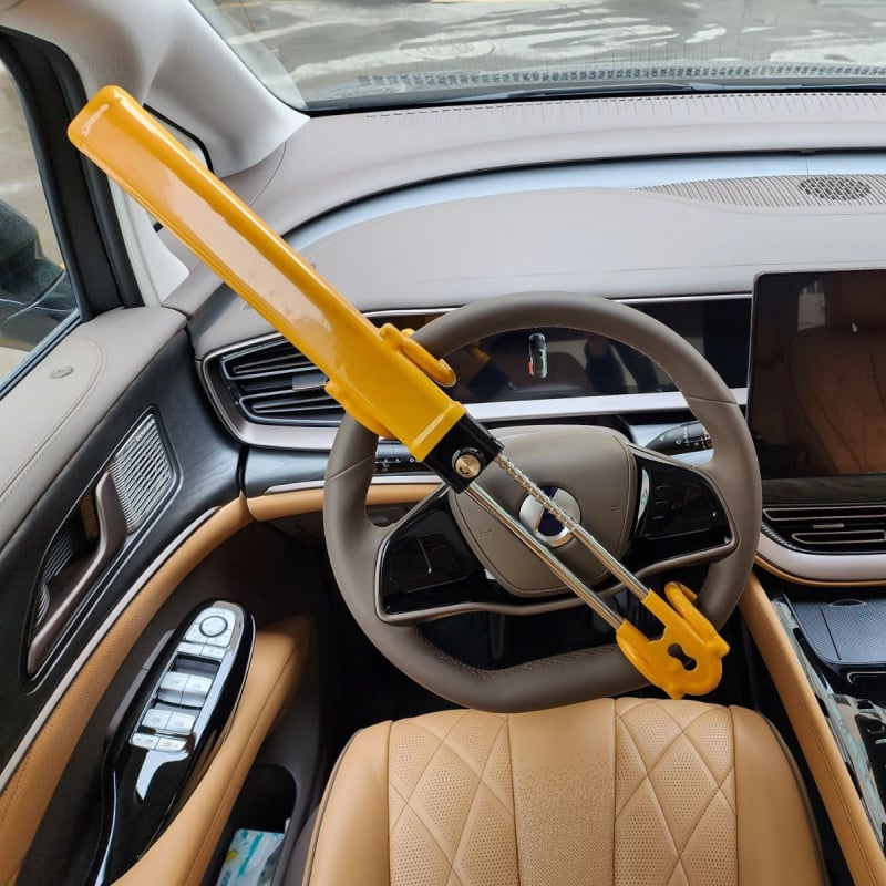 Brava za volan JB-6095, cilindar u obliku polumjeseca, materijali: čelik, aluminij, bakar, PVC, pogodan za sve automobile, upotreba: auto, kombi i RV