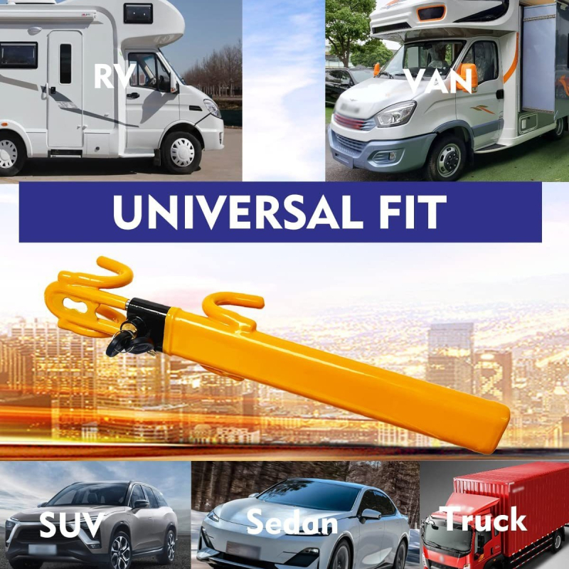 Brava za volan JB-6095, cilindar u obliku polumjeseca, materijali: čelik, aluminij, bakar, PVC, pogodan za sve automobile, upotreba: auto, kombi i RV