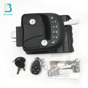 Intelligens RV ajtózár kóddal és távirányítással, D01 modell, henger: cinkötvözet, kivitelezés: fém-plasztik