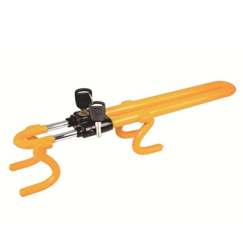 Autó kormányzár, fémből, CQ-6096 modell, zárhenger, univerzális kompatibilitás