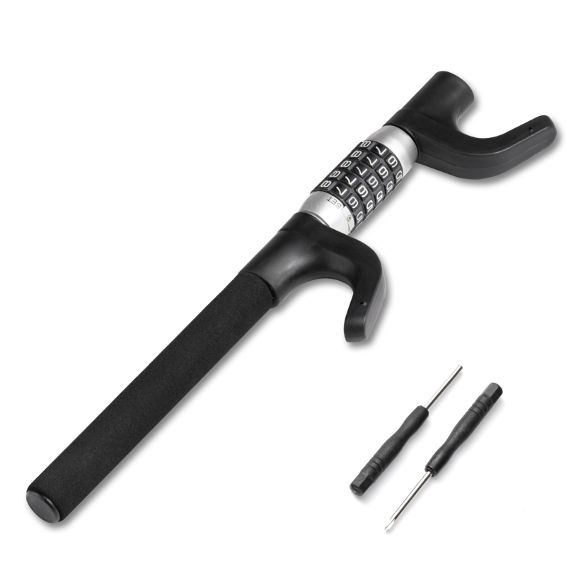 Zámok na volane s heslom - výsuvný, univerzálna kompatibilita, model 10348, materiál: nehrdzavejúca oceľ a hliníková zliatina