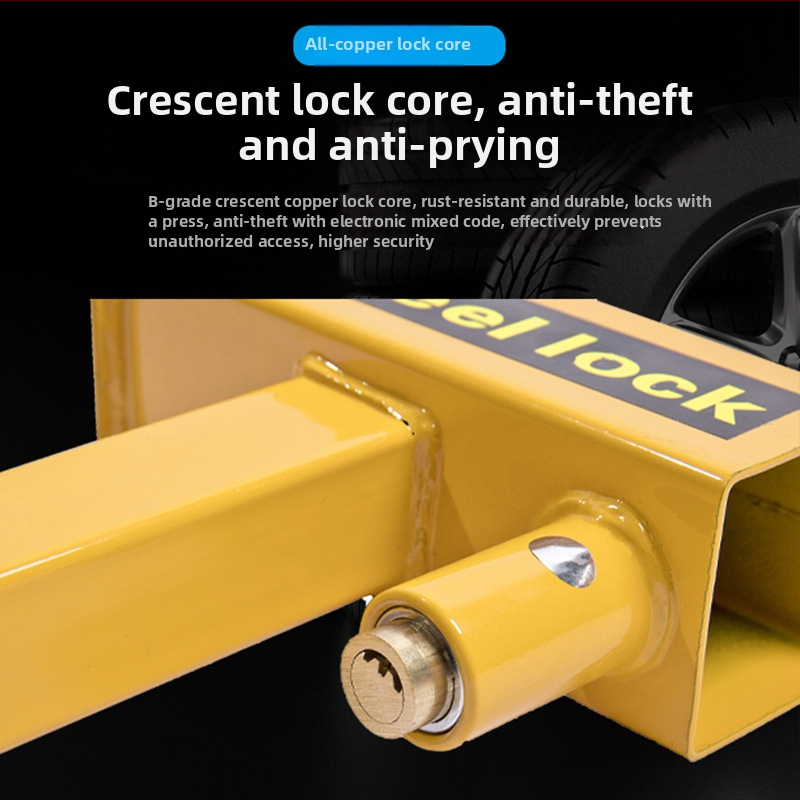 Autógumi-zár – Klip-típusú lopás elleni kerékzár, acél test, réz henger, 9–12 lyuk beállítás, kompatibilis a legtöbb autómodellhez